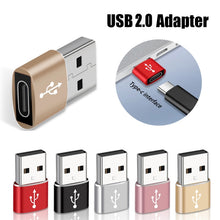 Load image into Gallery viewer, USB-C / Type-C Female to USB 2.0 Male Aluminum Alloy Adapter, Support Charging &amp; Transmission, USB 2.0