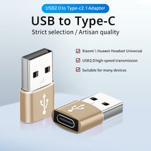 Load image into Gallery viewer, USB-C / Type-C Female to USB 2.0 Male Aluminum Alloy Adapter, Support Charging &amp; Transmission, USB 2.0