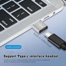 Load image into Gallery viewer, USB-C / Type-C Female to USB 2.0 Male Aluminum Alloy Adapter, Support Charging &amp; Transmission, USB 2.0