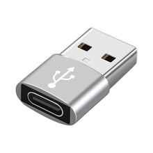 Load image into Gallery viewer, USB-C / Type-C Female to USB 2.0 Male Aluminum Alloy Adapter, Support Charging &amp; Transmission
