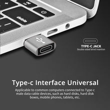 Load image into Gallery viewer, USB-C / Type-C Female to USB 2.0 Male Aluminum Alloy Adapter, Support Charging &amp; Transmission, USB 2.0