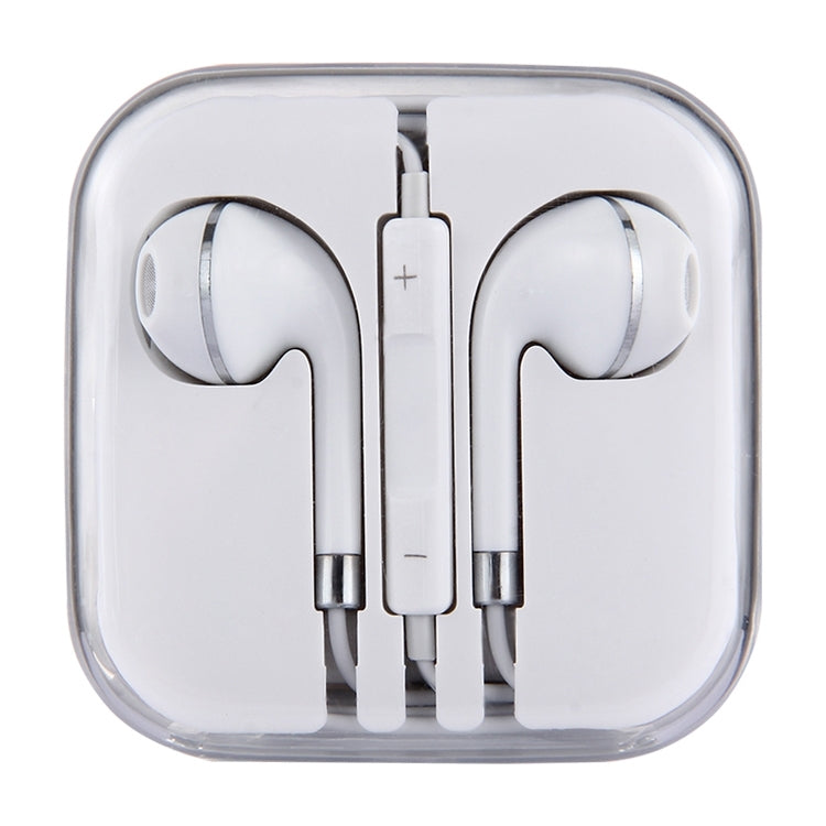 White Wire Body 3.5mm In-Ear Earphone with Line Control & Mic
