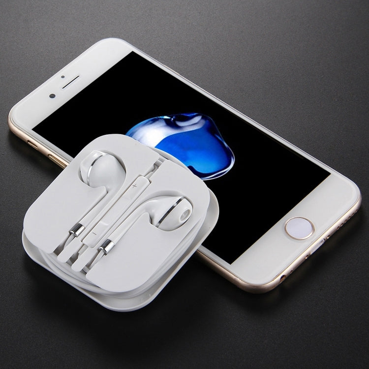 White Wire Body 3.5mm In-Ear Earphone with Line Control & Mic