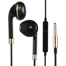 Load image into Gallery viewer, Black Wire Body 3.5mm In-Ear Earphone with Line Control &amp; Mic for iPhone, Galaxy, Huawei, Xiaomi, LG, HTC and Other Smart Phones