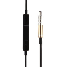 Load image into Gallery viewer, Black Wire Body 3.5mm In-Ear Earphone with Line Control &amp; Mic for iPhone, Galaxy, Huawei, Xiaomi, LG, HTC and Other Smart Phones