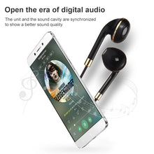 Load image into Gallery viewer, Black Wire Body 3.5mm In-Ear Earphone with Line Control &amp; Mic for iPhone, Galaxy, Huawei, Xiaomi, LG, HTC and Other Smart Phones