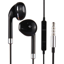 Load image into Gallery viewer, Black Wire Body 3.5mm In-Ear Earphone with Line Control &amp; Mic for iPhone, Galaxy, Huawei, Xiaomi, LG, HTC and Other Smart Phones