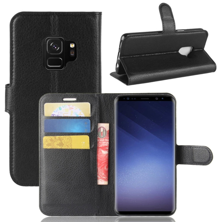 For Galaxy S9 Litchi Texture Horizontal Flip Leather Case with Holder & Wallet & Card Slots