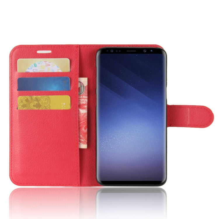 For Galaxy S9 Litchi Texture Horizontal Flip Leather Case with Holder & Wallet & Card Slots
