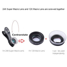 Load image into Gallery viewer, APEXEL APL-24X-H 2 in 1 Universal External 12X &amp; 24X Macro Mobile Phone Lens with Lens Hood