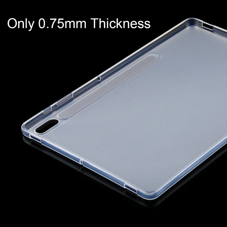 For Samsung Galaxy Tab S7 Plus 0.75mm Shockproof Outside Glossy Inside Frosted TPU Protective Case