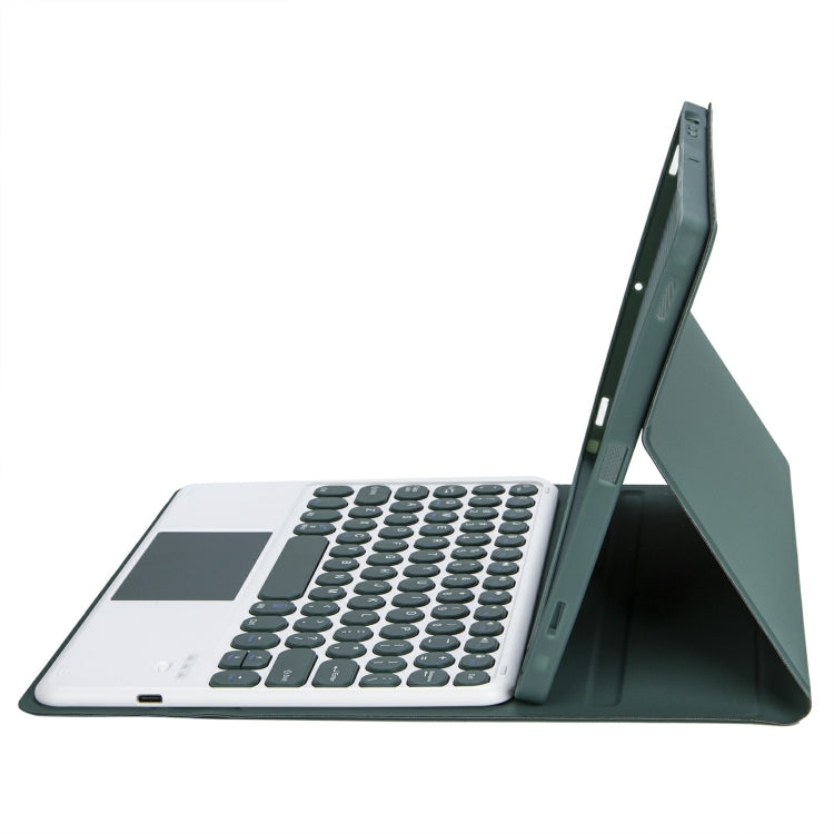 For iPad 11 2025 / 10th Gen 10.9 2022 YA10B-A Lambskin Texture Bluetooth Touch Keyboard Leather Tablet Case with Pen Slot, YA10B-A