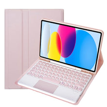 Load image into Gallery viewer, For iPad 11 2025 / 10th Gen 10.9 2022 YA10B-A Lambskin Texture Bluetooth Touch Keyboard Leather Tablet Case with Pen Slot, YA10B-A