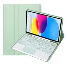 Load image into Gallery viewer, For iPad 11 2025 / 10th Gen 10.9 2022 YA10B-A Lambskin Texture Bluetooth Touch Keyboard Leather Tablet Case with Pen Slot, YA10B-A