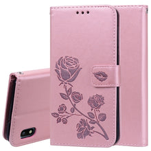 Load image into Gallery viewer, Rose Embossed Horizontal Flip PU Leather Case for Galaxy A10, with Holder &amp; Card Slots &amp; Wallet, For Samsung Galaxy A10