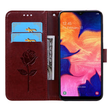 Load image into Gallery viewer, Rose Embossed Horizontal Flip PU Leather Case for Galaxy A10, with Holder &amp; Card Slots &amp; Wallet, For Samsung Galaxy A10