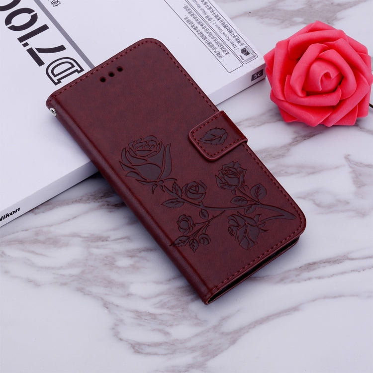 Rose Embossed Horizontal Flip PU Leather Case for Galaxy A10, with Holder & Card Slots & Wallet, For Samsung Galaxy A10