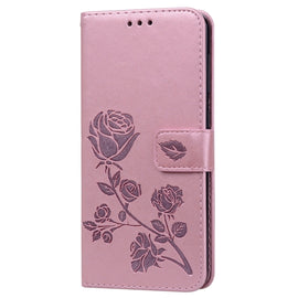Rose Embossed Horizontal Flip PU Leather Case for Galaxy A30 / A20, with Holder & Card Slots & Wallet
