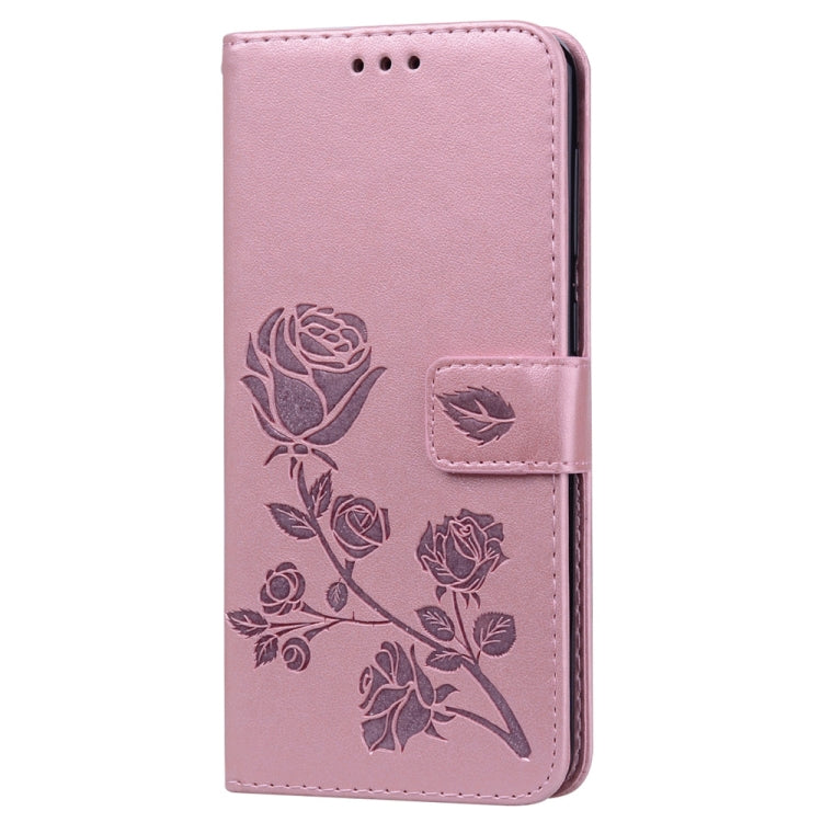 Rose Embossed Horizontal Flip PU Leather Case for Galaxy A30 / A20, with Holder & Card Slots & Wallet