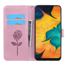 Load image into Gallery viewer, Rose Embossed Horizontal Flip PU Leather Case for Galaxy A30 / A20, with Holder &amp; Card Slots &amp; Wallet
