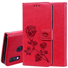Load image into Gallery viewer, Rose Embossed Horizontal Flip PU Leather Case for Galaxy A40, with Holder &amp; Card Slots &amp; Wallet