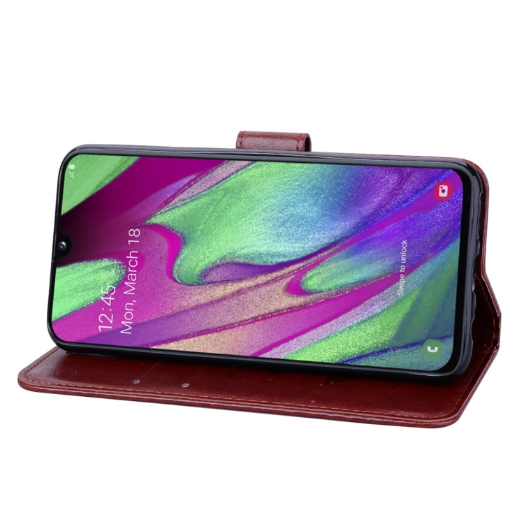 Rose Embossed Horizontal Flip PU Leather Case for Galaxy A40, with Holder & Card Slots & Wallet