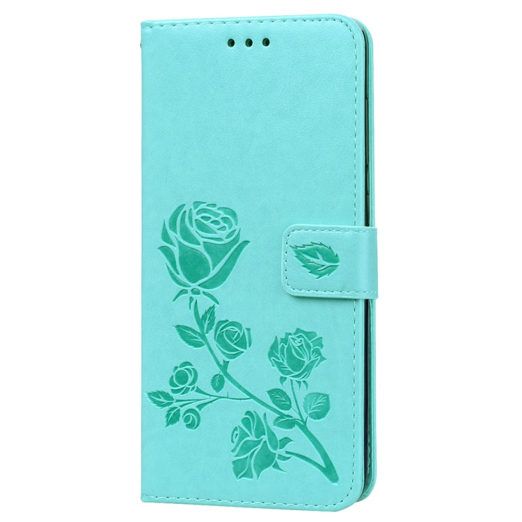 Rose Embossed Horizontal Flip PU Leather Case for Galaxy A70, with Holder & Card Slots & Wallet
