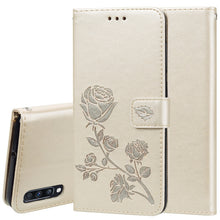 Load image into Gallery viewer, Rose Embossed Horizontal Flip PU Leather Case for Galaxy A70, with Holder &amp; Card Slots &amp; Wallet