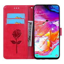 Load image into Gallery viewer, Rose Embossed Horizontal Flip PU Leather Case for Galaxy A70, with Holder &amp; Card Slots &amp; Wallet, For Samsung Galaxy A70