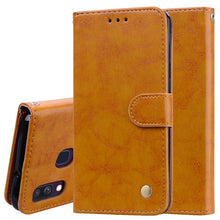 Load image into Gallery viewer, Business Style Oil Wax Texture Horizontal Flip Leather Case for Galaxy A40, with Holder &amp; Card Slots &amp; Wallet, For Galaxy A40
