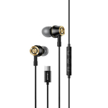 Load image into Gallery viewer, USAMS US-SJ482 EP-43 Wired In Ear USB-C / Type-C Interface Metal Digital HiFi Noise Reduction Earphones with Mic &amp; Digital Chip, Length: 1.2m