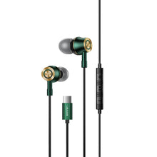 Load image into Gallery viewer, USAMS US-SJ482 EP-43 Wired In Ear USB-C / Type-C Interface Metal Digital HiFi Noise Reduction Earphones with Mic &amp; Digital Chip, Length: 1.2m