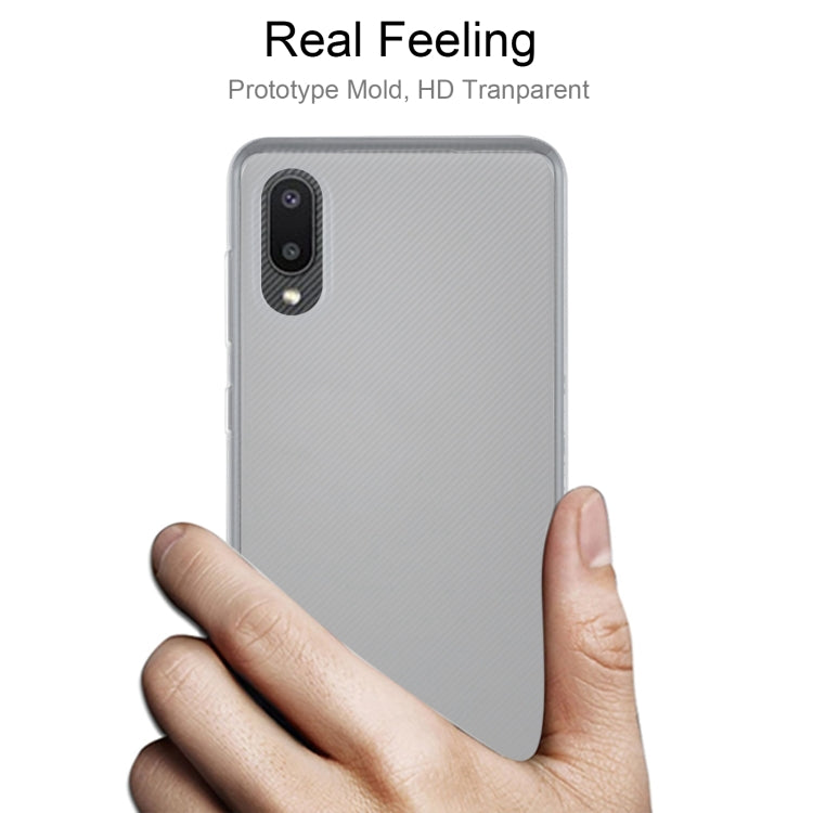 For Samsung Galaxy A02 0.75mm Ultra-thin Transparent TPU Soft Protective Case