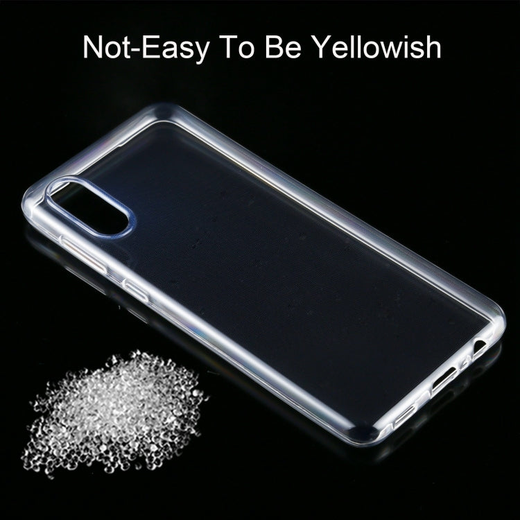 For Samsung Galaxy A02 0.75mm Ultra-thin Transparent TPU Soft Protective Case