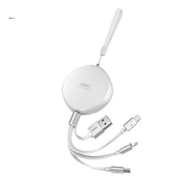 Load image into Gallery viewer, REMAX RC-185th 3 in 1 2.1A USB to 8 Pin + USB-C / Type-C + Micro USB Sury Series Telescopic Charging Data Cable