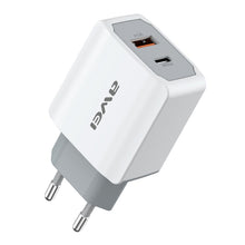 Load image into Gallery viewer, awei PD4 20W PD Type-C + QC 3.0 USB Interface Fast Charging Travel Charger with Data Cable, EU Plug