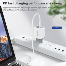 Load image into Gallery viewer, awei PD4 20W PD Type-C + QC 3.0 USB Interface Fast Charging Travel Charger with Data Cable, EU Plug