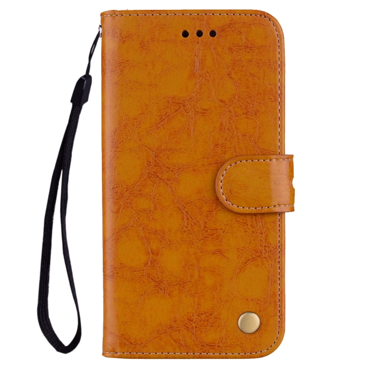 Business Style Oil Wax Texture Horizontal Flip Leather Case for Galaxy A20e, with Holder & Card Slots & Wallet