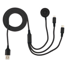 Load image into Gallery viewer, For iPhone / Apple Watch 3 In 1 8 Pin + Type-C / USB-C + Magnetic Charging Base Multi-function Charging Cable, Length: 1m, 3 In 1