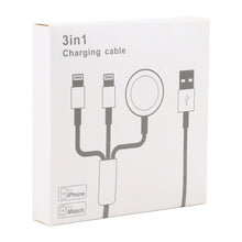 Load image into Gallery viewer, For iPhone / Apple Watch 3 In 1 8 Pin + Type-C / USB-C + Magnetic Charging Base Multi-function Charging Cable, Length: 1m, 3 In 1