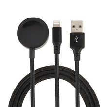 Load image into Gallery viewer, For iPhone / Apple Watch 2 In 1 8 Pin + Magnetic Charging Base Multi-function Charging Cable, Length: 1m, 2 In 1