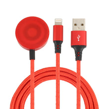 Load image into Gallery viewer, For iPhone / Apple Watch 2 In 1 8 Pin + Magnetic Charging Base Multi-function Charging Cable, Length: 1m, 2 In 1