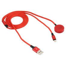 Load image into Gallery viewer, For iPhone / Apple Watch 2 In 1 8 Pin + Magnetic Charging Base Multi-function Charging Cable, Length: 1m, 2 In 1