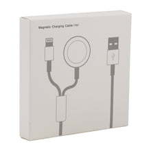 Load image into Gallery viewer, For iPhone / Apple Watch 2 In 1 8 Pin + Magnetic Charging Base Multi-function Charging Cable, Length: 1m, 2 In 1