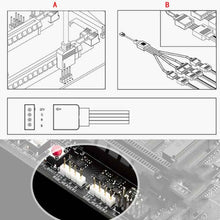 Load image into Gallery viewer, 3 Pin 5V 1 to 5 Motherboard AURA RGB PC Cooling Extension Cable for Asus