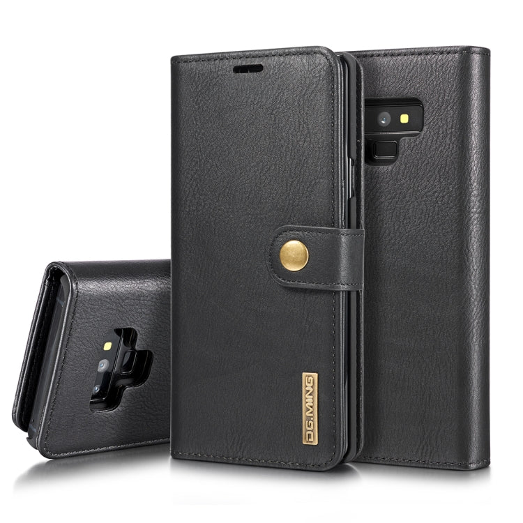 DG.MING Crazy Horse Texture Flip Detachable Magnetic Leather Case for Galaxy Note 9, with Holder & Card Slots & Wallet