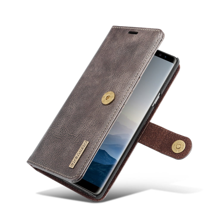 DG.MING Crazy Horse Texture Flip Detachable Magnetic Leather Case for Galaxy Note 9, with Holder & Card Slots & Wallet