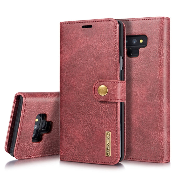 DG.MING Crazy Horse Texture Flip Detachable Magnetic Leather Case for Galaxy Note 9, with Holder & Card Slots & Wallet