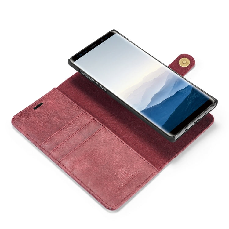 DG.MING Crazy Horse Texture Flip Detachable Magnetic Leather Case for Galaxy Note 9, with Holder & Card Slots & Wallet, Galaxy Note 9