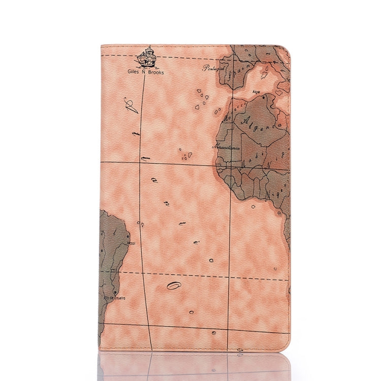 Map Texture Horizontal Flip Leather Case for Galaxy Tab A 10.1 (2019) T510 / T515,  with Holder & Card Slots & Wallet, Random Texture Delivery